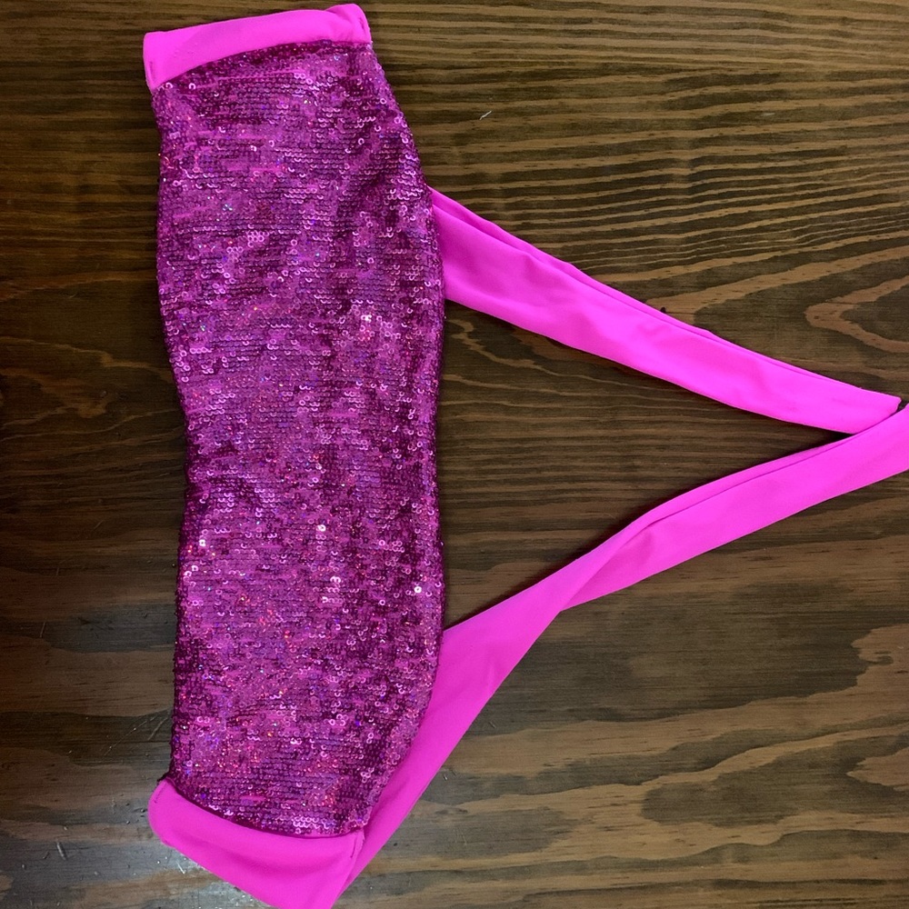 Victoria Secret Bandeau Swim Top bling